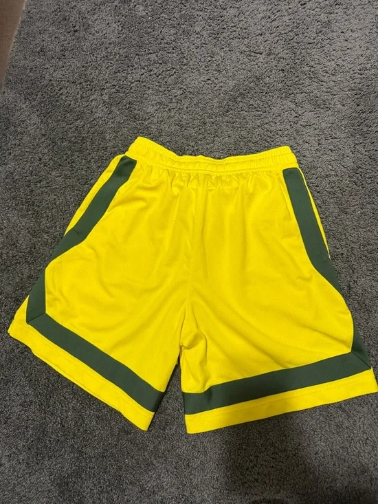 Nike Yellow Shorts with Dark Green Accents - Picture 3 of 4